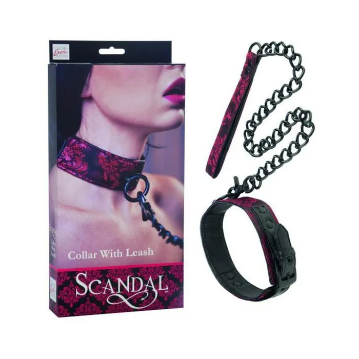 Scandal Collar With Leash Red Black OS Fairvillacom Anal Scandal Collar With Leash Red Black OS Fairvillacom Anal