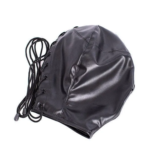 ShhhOb Female Sex Toys Deprivation hoods with lace up rear