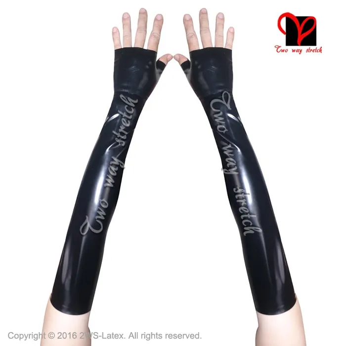 ShhhOb Vibrators Latex gloves long arm fingerless 100 latex Sizes XS thru 2XL