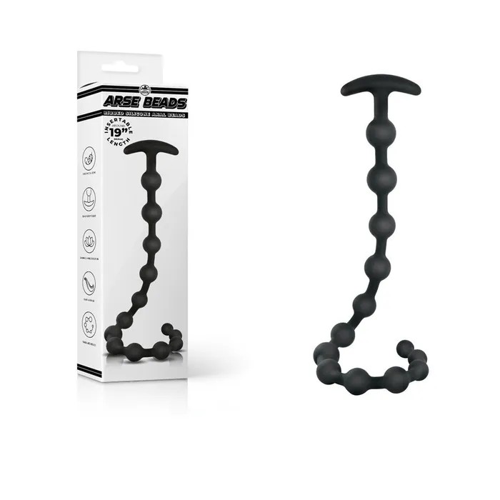 ShhhWndsr Anal Arse Beads Anal Bead Wand 48cm Black