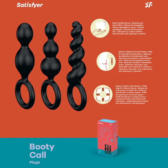 ShhhWndsr Anal Satisfyer Booty Call Butt Plugs Set of 3