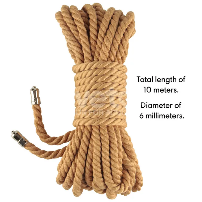 ShhhWndsr Couples Rebellion Reign Natural Knot Bondage Rope 10 metres Tan ShhhWndsr Couples Rebellion Reign Natural Knot Bondage Rope 10 metres Tan