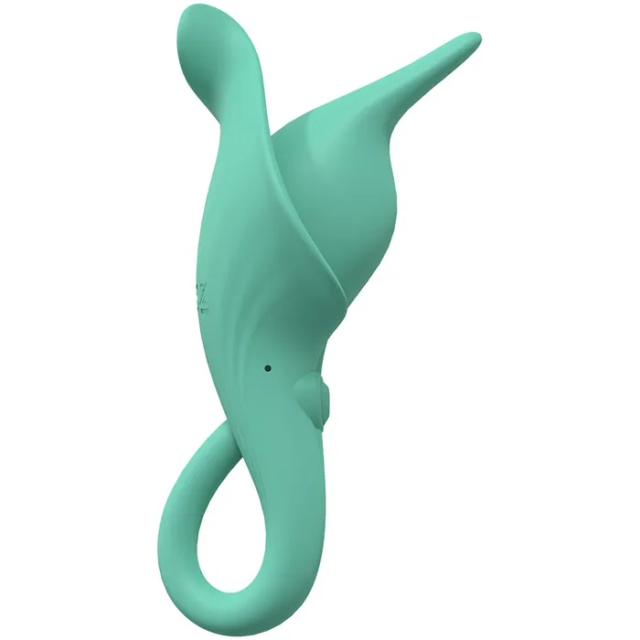 ShhhWndsr Female Sex Toys LoveLine Lily 10 Speed Flicking Finger Sleeve Silicone Vibrator Green