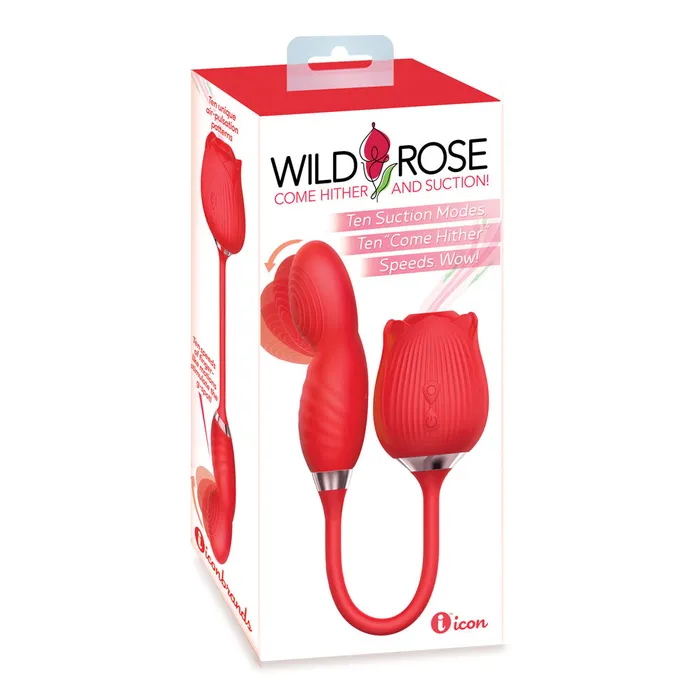 ShhhWndsr Female Sex Toys Wild Rose Come Hither Suction Vibrator
