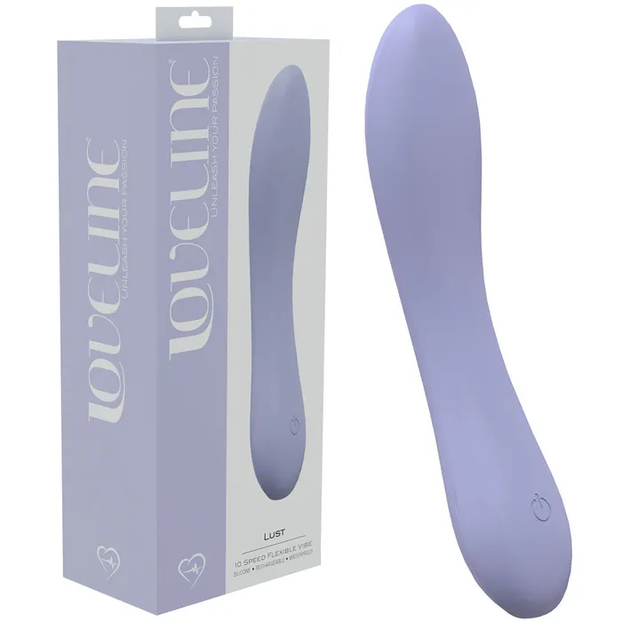 ShhhWndsr LOVELINE Lust 10 Speed Curved Flexible Vibrator Lavender Female Sex Toys ShhhWndsr LOVELINE Lust 10 Speed Curved Flexible Vibrator Lavender Female Sex Toys
