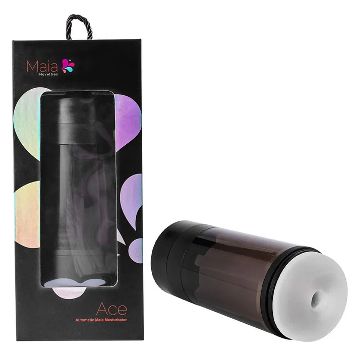 ShhhWndsr Maia ACE Stroker Black with Clear Entry Male Sex Toys