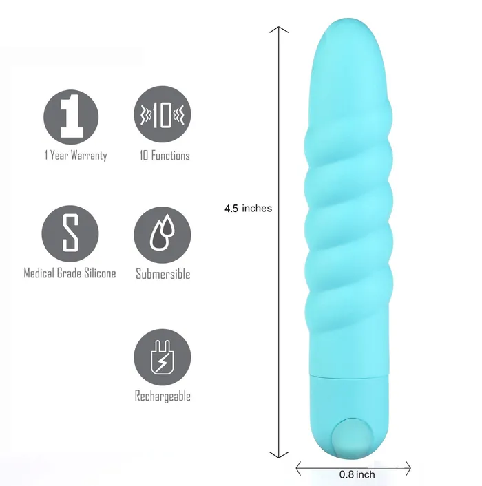 ShhhWndsr Maia Lola Teal 115 cm USB Rechargeable Vibrator Vibrators
