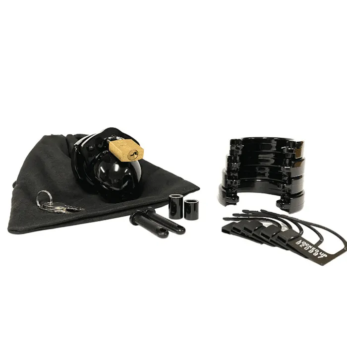 ShhhWndsr Male Sex Toys MiniMe Chastity Cock Cage Kit Black ShhhWndsr Male Sex Toys MiniMe Chastity Cock Cage Kit Black