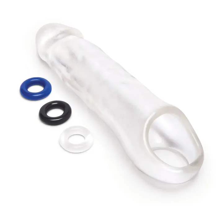 ShhhWndsr Size Up 3 Inch SeeThru Penis Extender with Ball Loop Male Sex Toys ShhhWndsr Size Up 3 Inch SeeThru Penis Extender with Ball Loop Male Sex Toys
