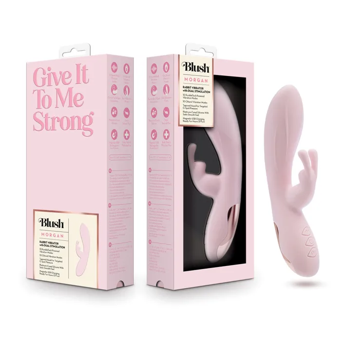 ShhhWndsr Vibrators Blush Morgan 197 cm USB Rechargeable Rabbit Vibrator