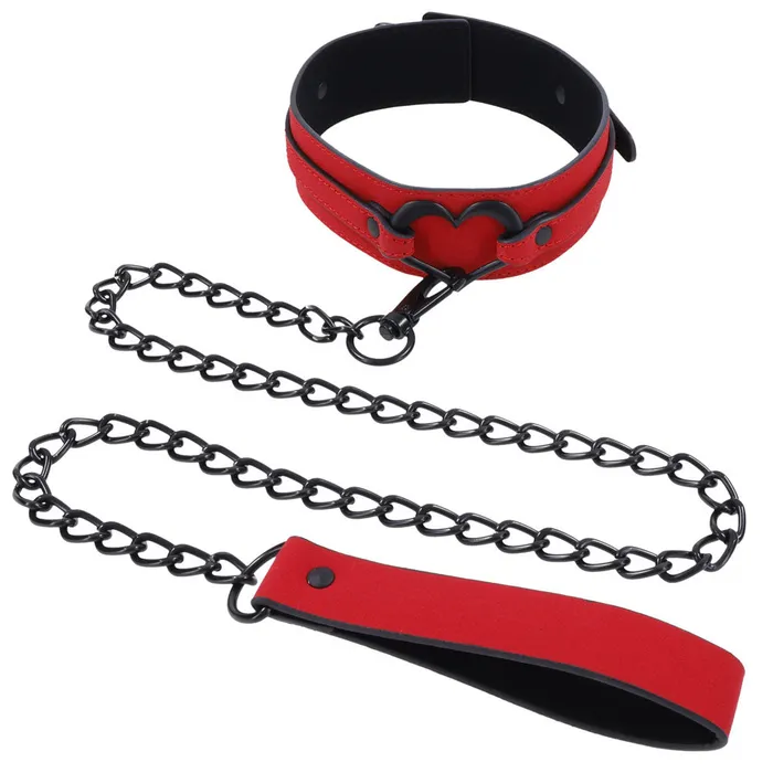 ShhhWndsr Vibrators SM Amor Collar and Leash Red