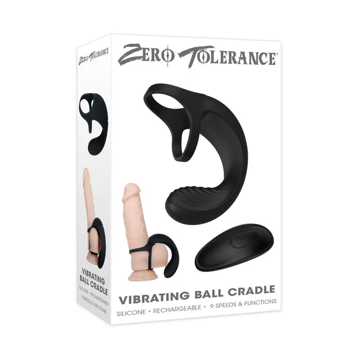 ShhhWndsr Zero Tolerance Vibrating Ball Cradle USB Rechargeable Vibrating Cock Ring Male Sex Toys