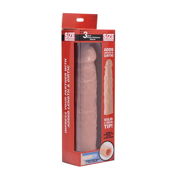Size Matters Male Sex Toys Size Matters 3 inches Extender Penis Extension Vanilla Size Matters Male Sex Toys Size Matters 3 inches Extender Penis Extension Vanilla