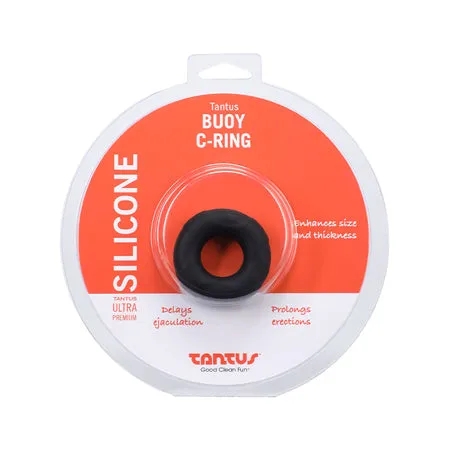 Tantus Buoy C Ring Medium Onyx Fairvillacom Male Sex Toys