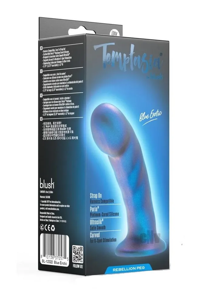 Temptasia Rebellion Peg Blue Erotic Blush Novelties Vibrators