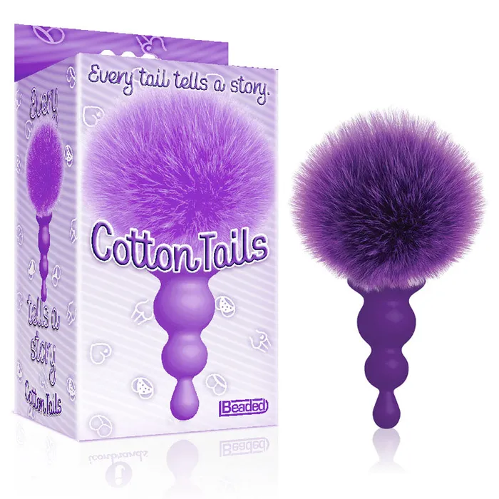 The 9s Cottontails Beaded Butt Plug with Bunny Tail PURPLE ShhhWndsr Anal