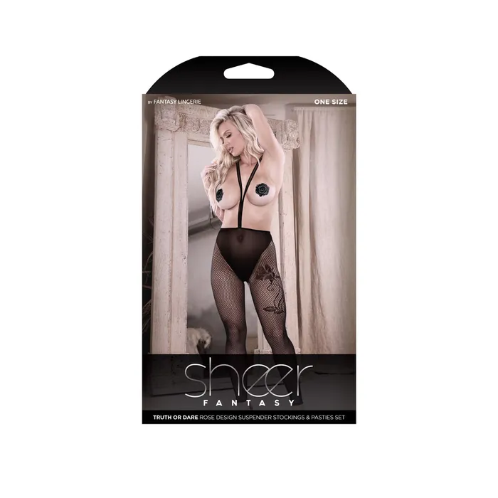 Truth Or Dare Suspender Stockings And Pasties Fairvillacom Vibrators
