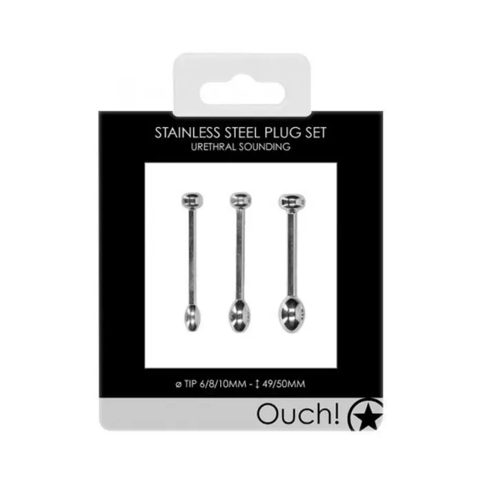Urethral Sounding Metal Plug Set Fairvillacom Male Sex Toys