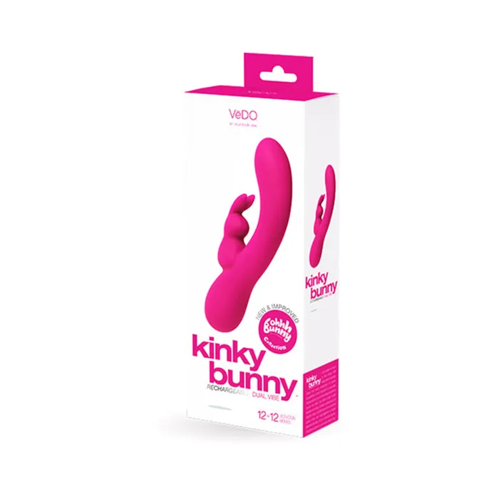 VeDO Kinky Bunny Plus Rechargeable Dual Vibe Foxy Pink Fairvillacom Vibrators