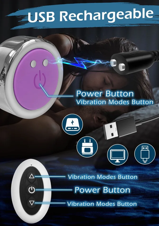 Vibrating Butt Plug with Remote Control Amovibe Male Sex Toys
