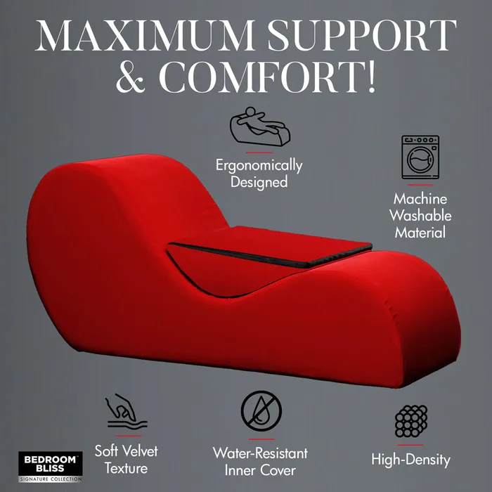 Vibrators Bedroom Bliss Tantra Sex Sofa RED ShhhWndsr