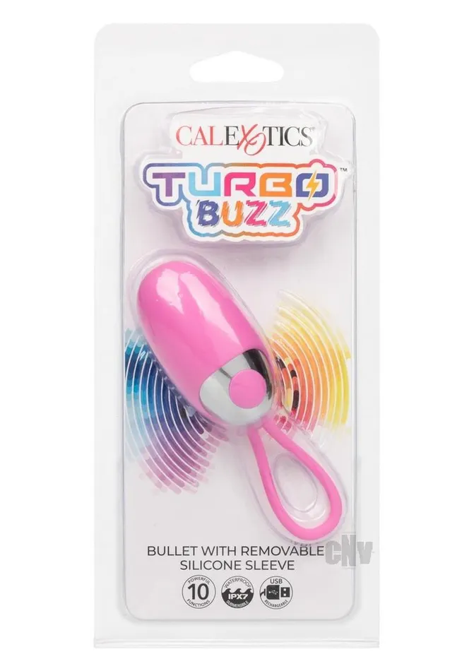 Vibrators California Exotic Novelties Llc Turbo Buzz Bullet Wsleeve Pink