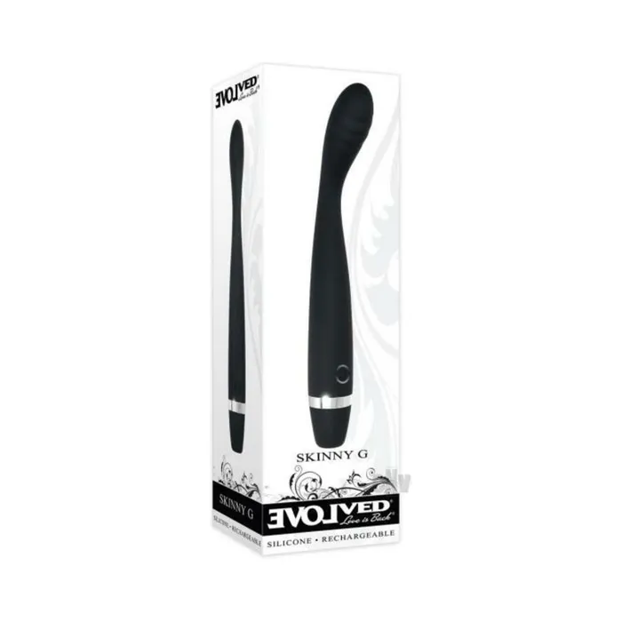 Vibrators Evolved Skinny G Silicone G Spot Vibrator Black Fairvillacom