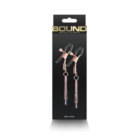 Vibrators Fairvillacom Bound D3 Nipple Clamps Rose Gold