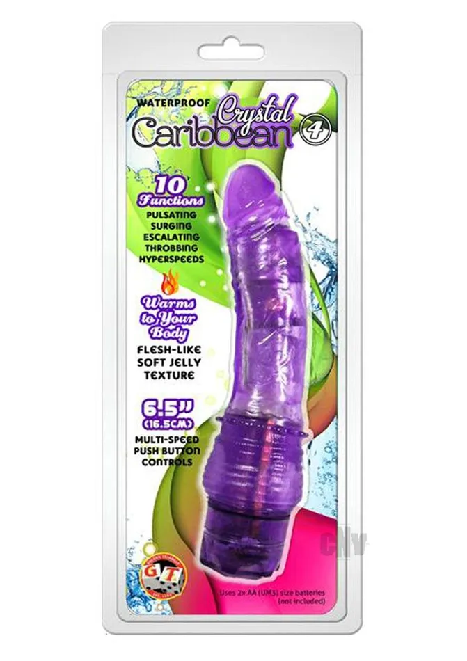 Vibrators Fairvillacom Crystal Caribbean Jelly Vibe 4 Waterproof 10 Function Purple Vibrators Fairvillacom Crystal Caribbean Jelly Vibe 4 Waterproof 10 Function Purple