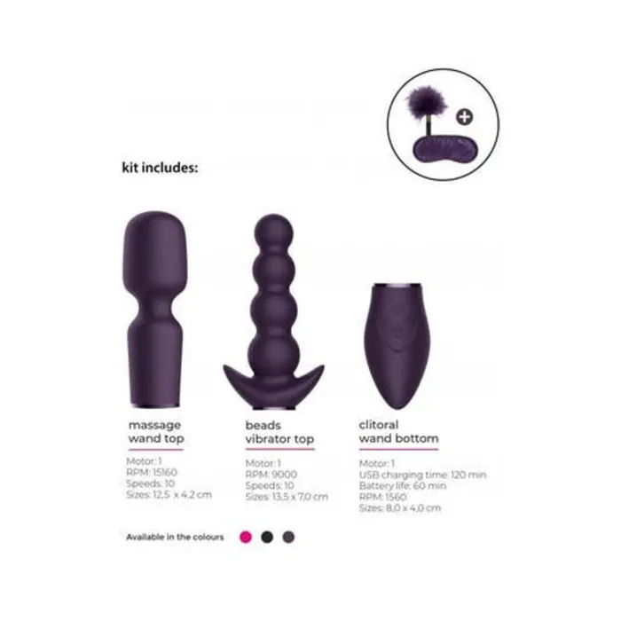 Vibrators Fairvillacom Pleasure Kit 3 Purple