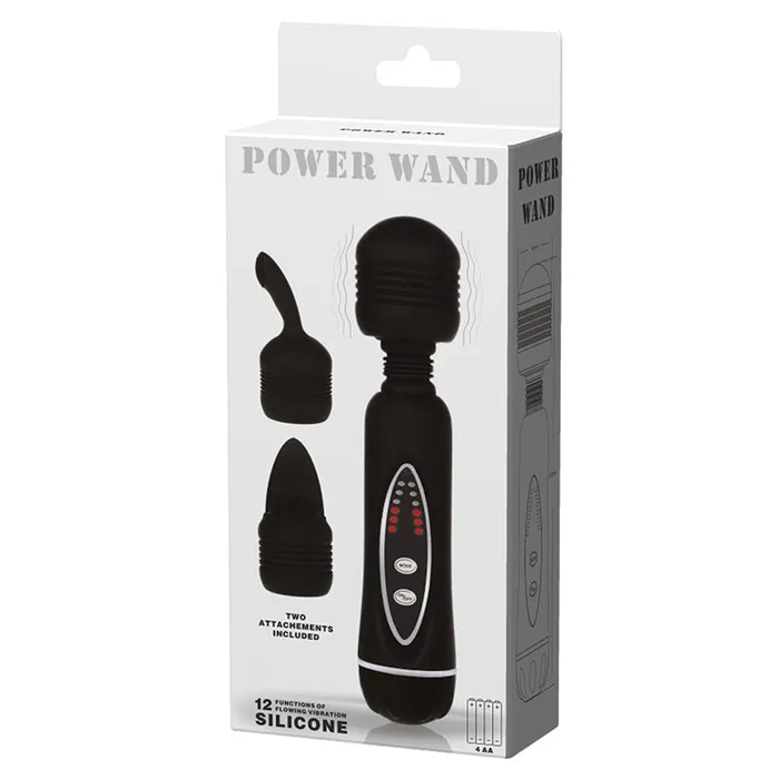 Vibrators Fairvillacom Pretty Love Power Wand with AttachmentsBlack