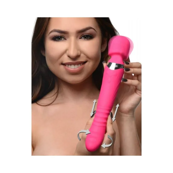 Vibrators Fairvillacom Ultra Thrusting And Vibrating Silicone Wand Pink
