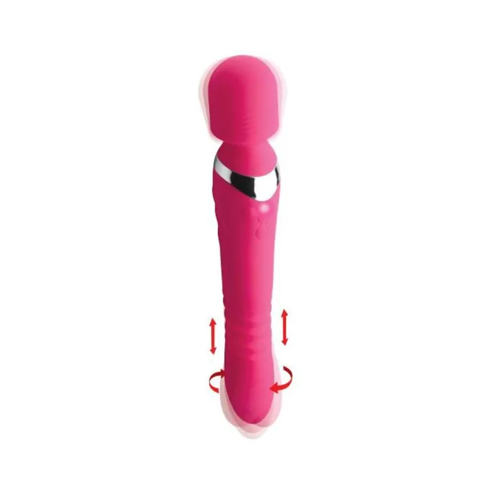 Vibrators Fairvillacom Ultra Thrusting And Vibrating Silicone Wand Pink