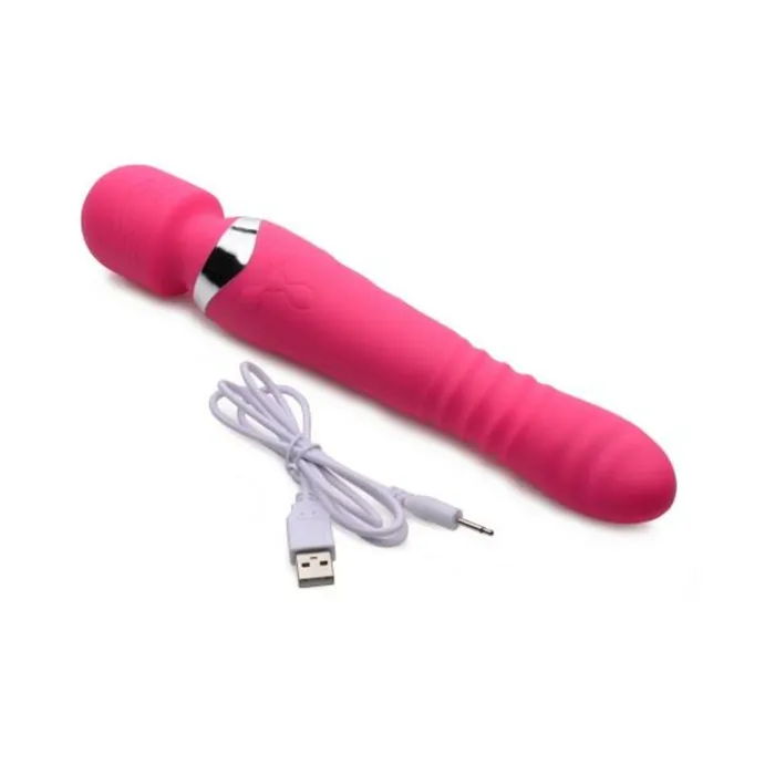 Vibrators Fairvillacom Ultra Thrusting And Vibrating Silicone Wand Pink