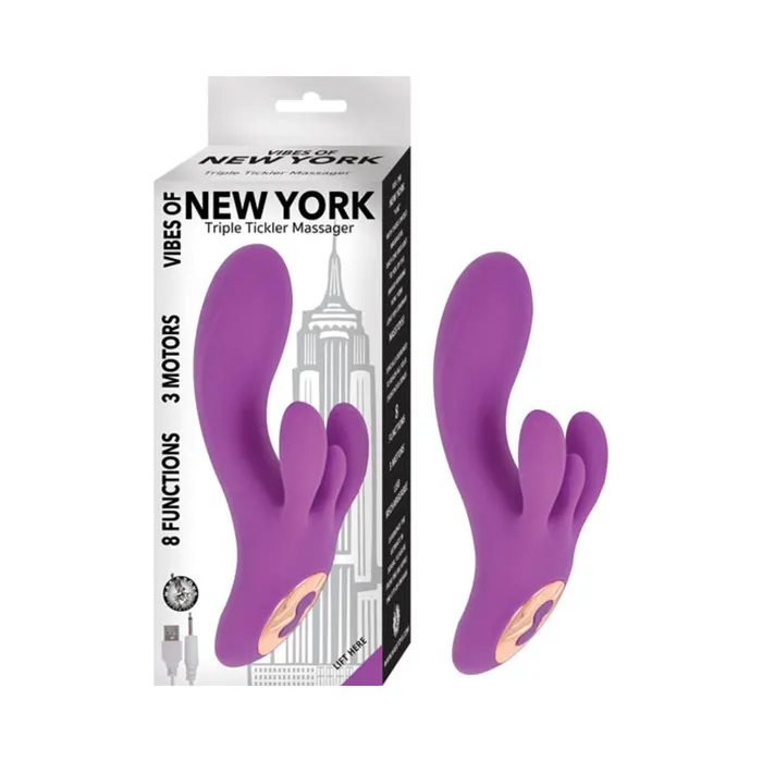 Vibrators Fairvillacom Vibes Of New York Triple Tickler Massagerpurple