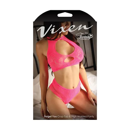 Vibrators Fantasy Lingerie Vixen Forget You Seamless Lace Crop Top High Waisted Panty Pink OS Fantasy Lingerie Vibrators Fantasy Lingerie Vixen Forget You Seamless Lace Crop Top High Waisted Panty Pink OS Fantasy Lingerie