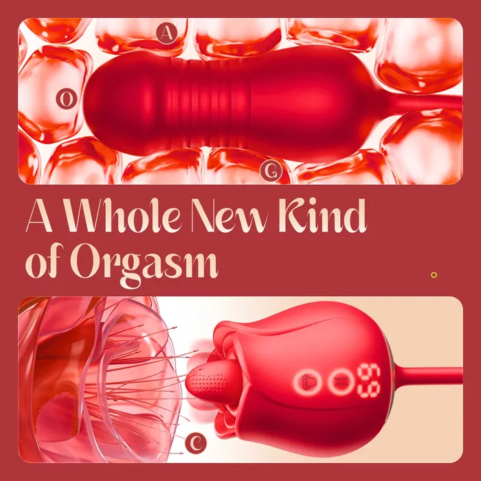 Vibrators KERERO KERERO Rose Sex Toy with 9 Rotation Vibration Patterns Vibrators KERERO KERERO Rose Sex Toy with 9 Rotation Vibration Patterns
