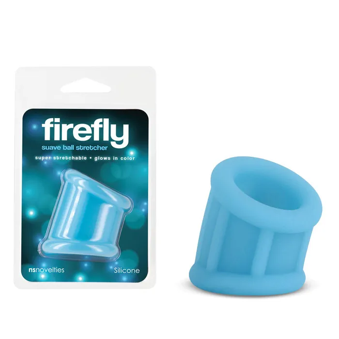 Vibrators ShhhWndsr Firefly Suave Glow in Dark Ball Stretcher Blue